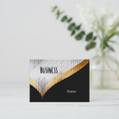 Visitenkarte Silver Gold Schwarz-weiß (Stehend Vorderseite)