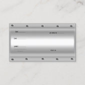 Visitenkarte Silver Metal Lock (Rückseite)