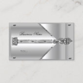Visitenkarte Silver Metal Lock (Vorderseite)