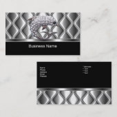 Visitenkarte Silver Tile Trial Diamond Dolphin (Vorne/Hinten)