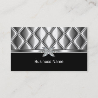 Visitenkarte Silver Tile Trimm Diamond Jewel