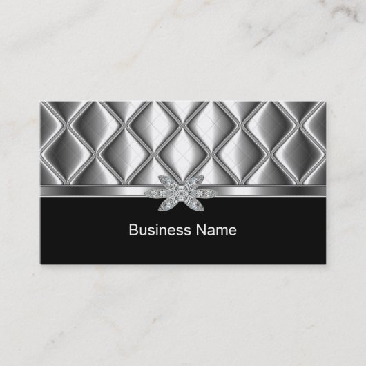 Visitenkarte Silver Tile Trimm Diamond Jewel (Vorderseite)