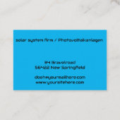 Visitenkarte Solar Photovoltaik blue sky 1 (Rückseite)