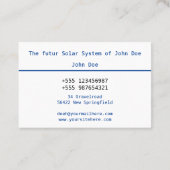 Visitenkarte Solar Photovoltaik blue sky 2 (Rückseite)