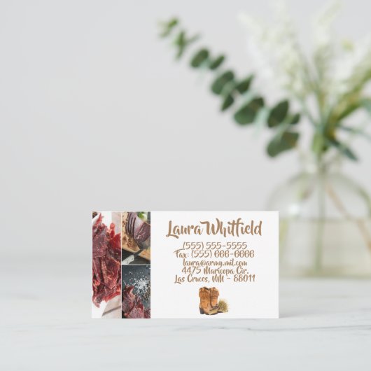 Visitenkarte Sommerland Hochzeit rustikales Wasser (Stehend Vorderseite)