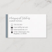 Visitenkarte - Steel Blue (Vorderseite)