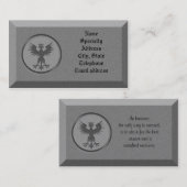 Visitenkarte Stein mit mythologischem Symbol (Vorne/Hinten)