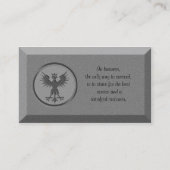 Visitenkarte Stein mit mythologischem Symbol (Rückseite)