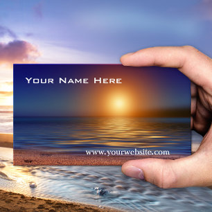 Visitenkarte Strand Sonnenuntergang ruhig
