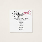 Visitenkarte/Tag (Rückseite)