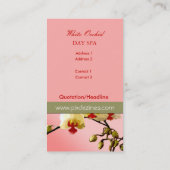 Visitenkarte, taglicher Wellness-Center Visitenkarte (Rückseite)