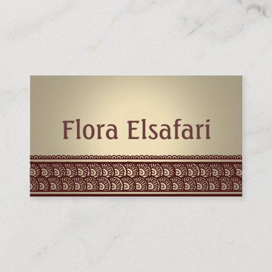 Visitenkarte TANs Mehindi (Vorderseite)