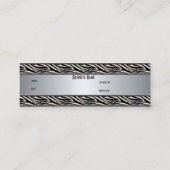 Visitenkarte Tierdruck Silver Skinny (Rückseite)