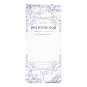Visitenkarte: Toile Damask Swirl floral Werbekarte (Hinten)