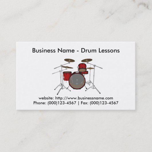 Visitenkarte: Trommelunterricht Visitenkarte (Vorderseite)