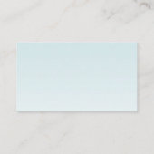 Visitenkarte Tropische Blume auf Blue Ombre (Rückseite)