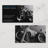 Visitenkarte über schwarzen Grund finanziert und (Vorne/Hinten)