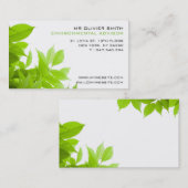 Visitenkarte Umwelt und Natur. Grüner Ton (Vorne/Hinten)