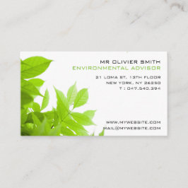 Visitenkarte Umwelt und Natur. Grüner Ton