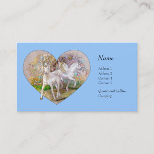 Visitenkarte - Unicorn-Pegasus-Herz