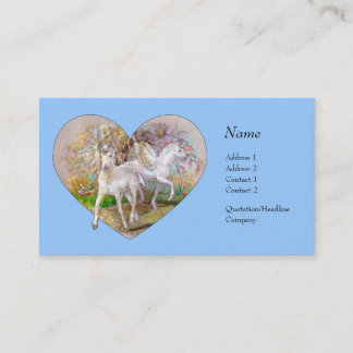 Visitenkarte - Unicorn-Pegasus-Herz