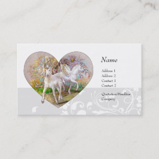 Visitenkarte - Unicorn-Pegasus-Herz