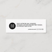 Visitenkarte Vielen Dank für Ihre Bestellung Minim (Rückseite)