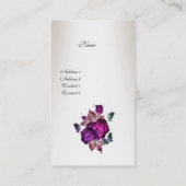 Visitenkarte Vintag Creme Rosa Rosen 3 (Rückseite)