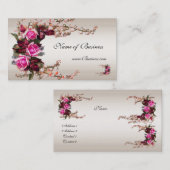 Visitenkarte Vintag Creme Rose (Vorne/Hinten)
