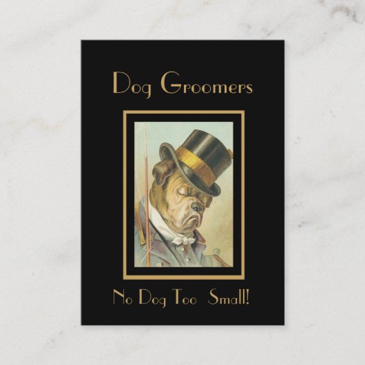 Visitenkarte Vintag Hunde Groomere 2 (Vorderseite)