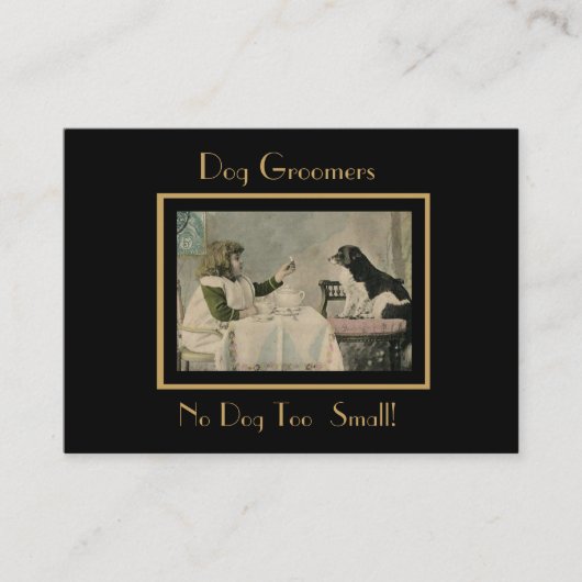 Visitenkarte Vintag Hunde Groomere 5 (Vorderseite)