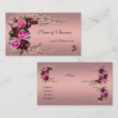 Visitenkarte Vintag Muskeln Rosen 2 (Vorne/Hinten)