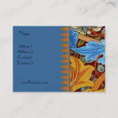 Visitenkarte Vintag Print William Morris (Rückseite)