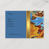 Visitenkarte Vintag Print William Morris Gold (Rückseite)