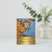 Visitenkarte Vintag Print William Morris Gold 2 (Stehend Vorderseite)