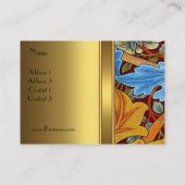 Visitenkarte Vintag Print William Morris Gold 2 (Rückseite)