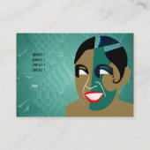 Visitenkarte Vintag Retro Haarsalon (Rückseite)