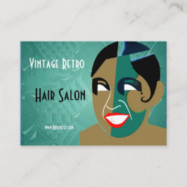 Visitenkarte Vintag Retro Haarsalon