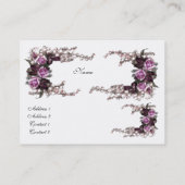 Visitenkarte Vintag Rosa Rosen Weiß (Rückseite)