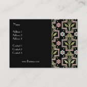 Visitenkarte Vintag Rosa Schwarze Blüte (Rückseite)