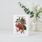 Visitenkarte Vintag Rote Flora (Stehend Vorderseite)
