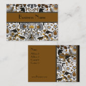 Visitenkarte Vintag William Morris Brown Floral (Vorne/Hinten)