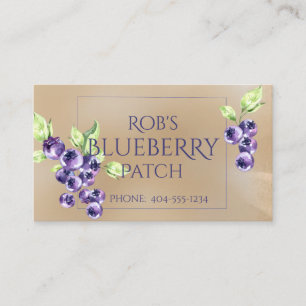 Visitenkarte Vintage Blaubeeren