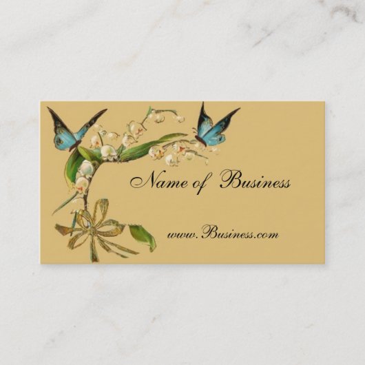 Visitenkarte Vintage Schmetterlinge (Vorderseite)