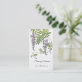 Visitenkarte Vintager Lavendel Weiß (Stehend Vorderseite)