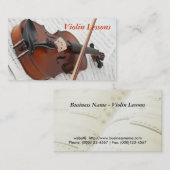Visitenkarte: Violinen-Lektionen Visitenkarte (Vorne/Hinten)