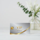 Visitenkarte VIP Gold (Stehend Vorderseite)