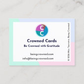 Visitenkarte von Crowned Cards (Rückseite)