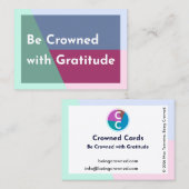 Visitenkarte von Crowned Cards (Vorne/Hinten)
