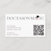Visitenkarte von Doc Eason, Magier (Rückseite)